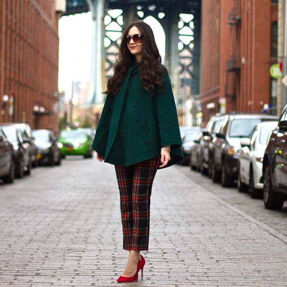j crew red plaid pants